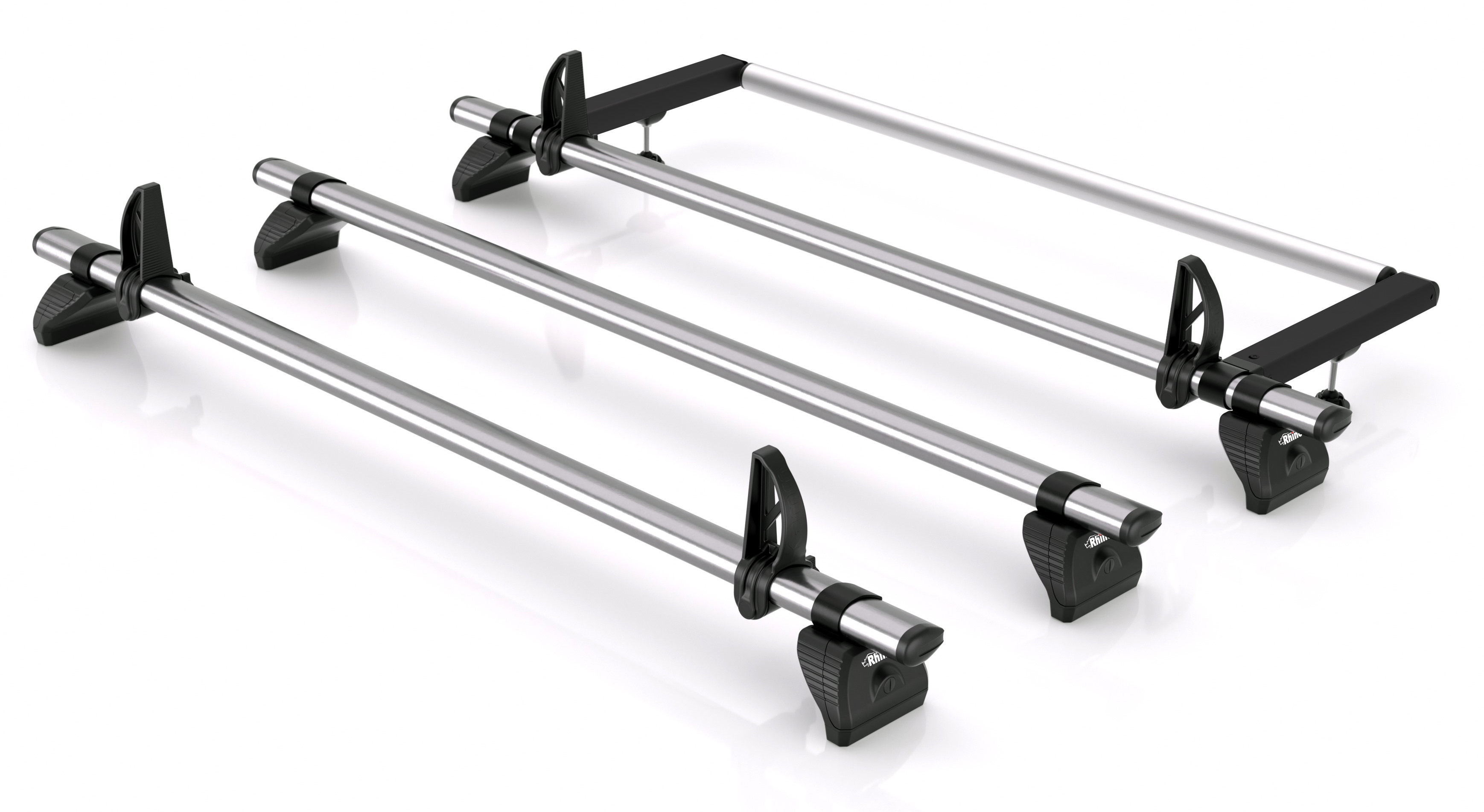Rhino KammBar Fleet 3 Bar Van Roof Bar Roof Rack System With Roller - Ford Transit Custom SWB 2013-2023 - TB3FL + BR26