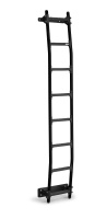 Rhino Black Aluminium 8 Step Rear Door Ladder - Mercedes Sprinter 2018 On High Roof (H2) - BL8-LK29