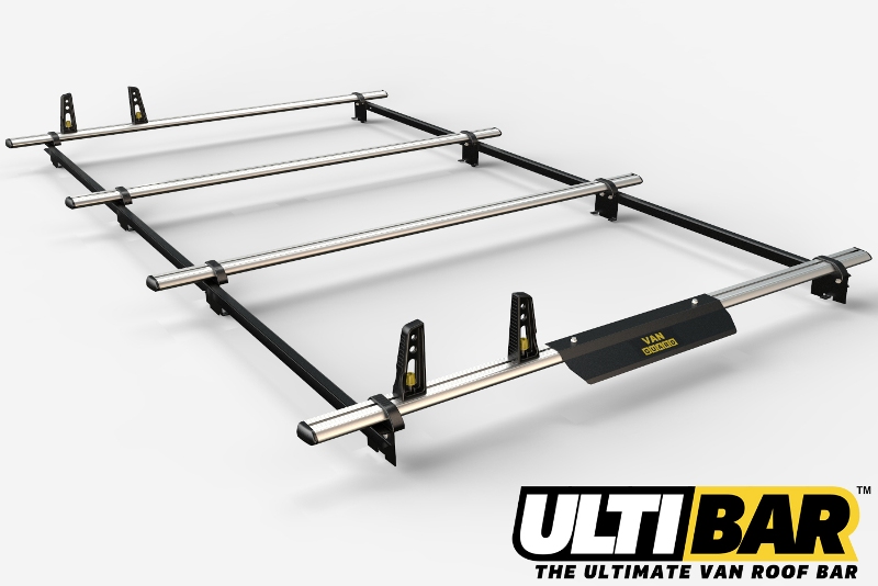 4 Ulti Bar+ Aluminium Roof Rack Bars For The Low Roof Nissan Primastar Lwb 2002 - 2014 Van VG182-LWB-4