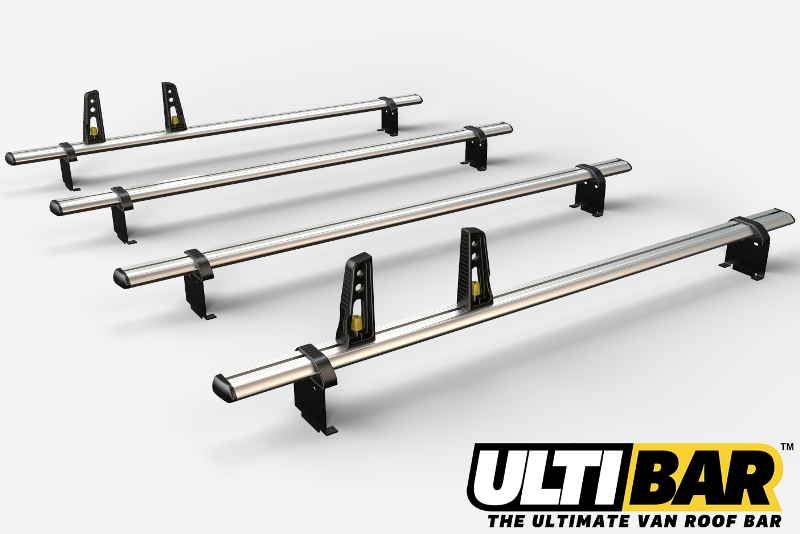 4 Ulti Bar+ Aluminium Roof Rack Bars For The High Roof Renault Trafic Pre Oct 2014 Van - VG211-4