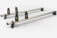2 Ulti Bar+ Aluminium Roof Rack Bars For The Swb Ford Transit Custom 2013-2023 L1H1 Van - VG304-2