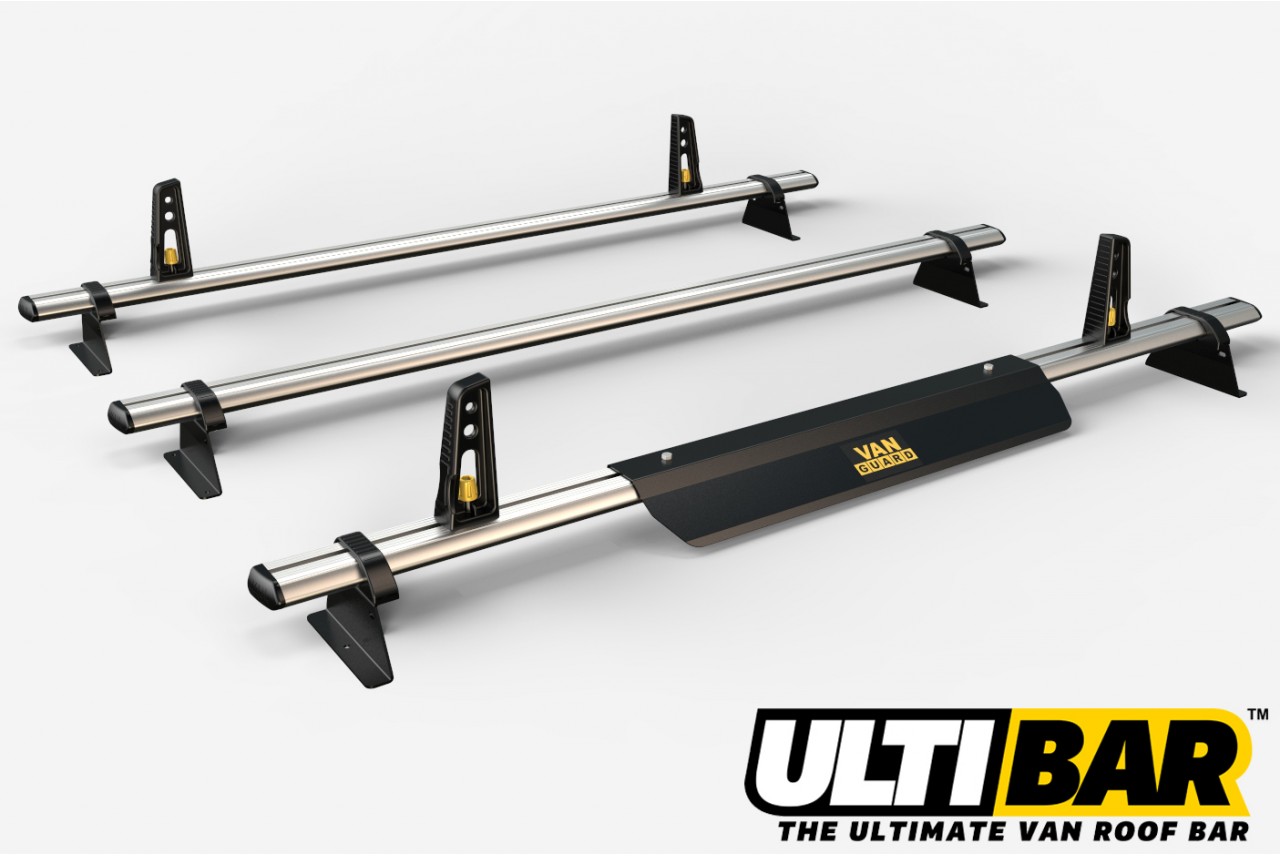 3 Ulti Bar+ Aluminium Roof Rack Bars For The Swb Low Roof Renault Trafic Oct 2014 Onwards Van - VG315-3