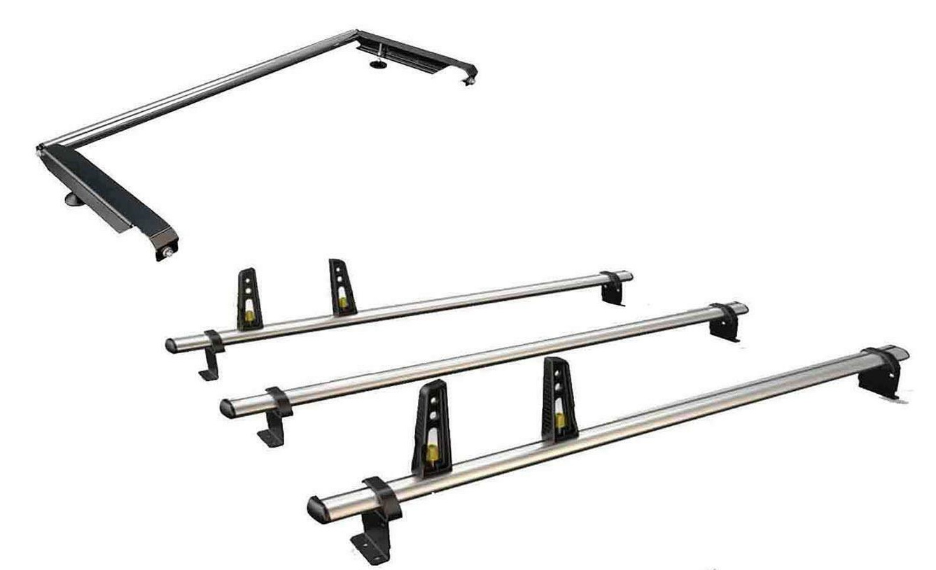 Ulti Bar+ Aluminium 3 Bar System With Roller - Vauxhall Vivaro 2019 On Lwb Low Roof (L2H1) - VG335-3 and VGR-09