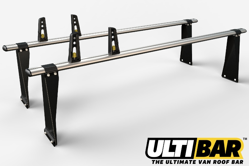 2 Ulti Bar+ Aluminium Roof Rack Bars For The Mwb High Roof Ford Transit 2000 Up To 2014 - VG154-2