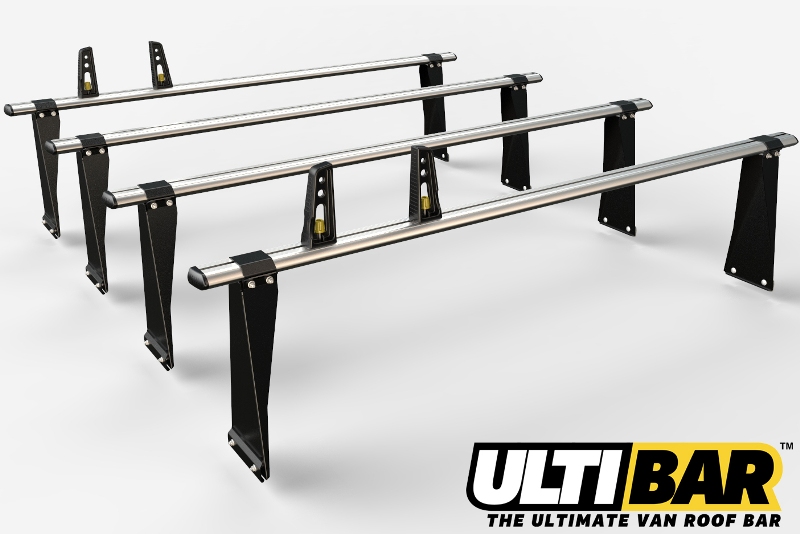 4 Ulti Bar+ Aluminium Roof Rack Bars For The Mwb High Roof Ford Transit 2000 Up To 2014 - VG154-4