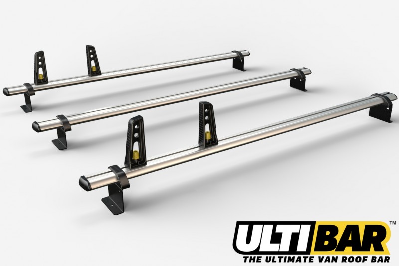 3 Ulti Bar+ Aluminium Roof Rack Bars For The Lwb High Roof Ford Transit 2014 Onwards - VG310-3