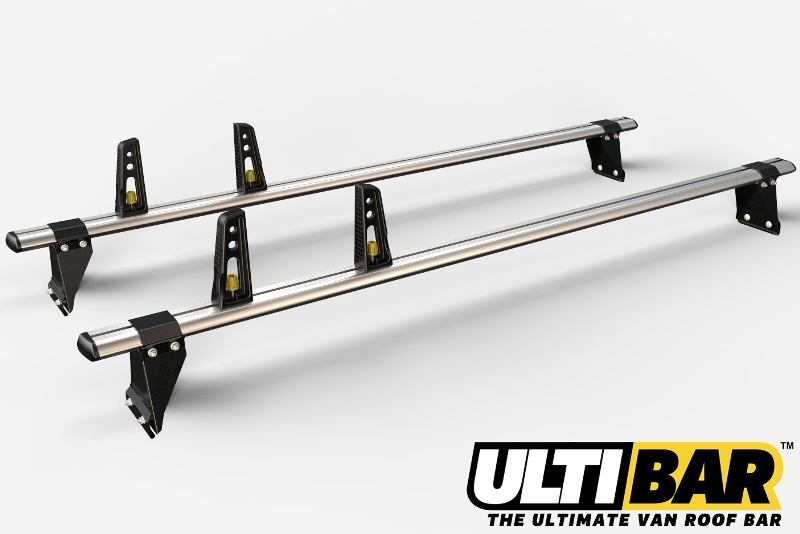 2 Ulti Bar+ Aluminium Roof Rack Bars For The Swb Low Roof Ford Transit 2000 Up To 2014 - VG49-2